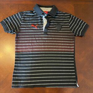 Puma Ferrari Mens Polo Shirt Black/Red Sz S Ferrari menswear short‎ sleeve